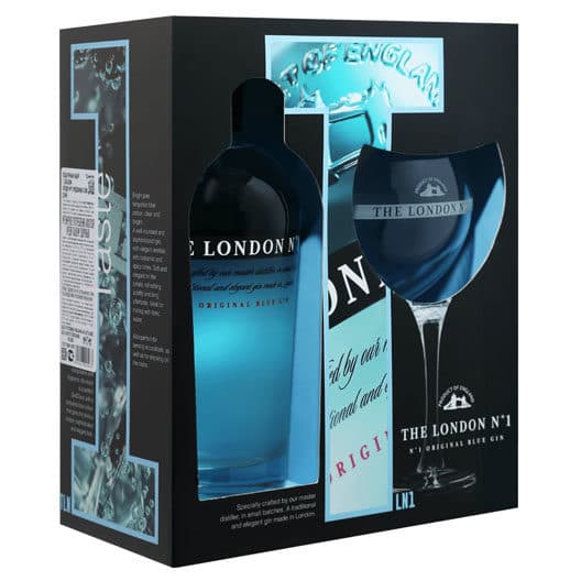 Джин "The London №1" Original Blue Gin, gift box with glass