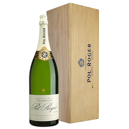 Шампанское Pol Roger, Brut Reserve, wooden box, 1.5 л