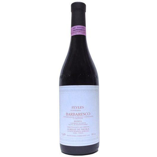 Вино Sorelle de Nicola, "Feyles" Riserva, Barbaresco DOCG