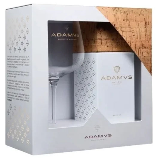 Джин "Adamus" Organic Dry Gin с бокалом